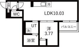 JACK NODAI(1LDK/3階)の間取り写真