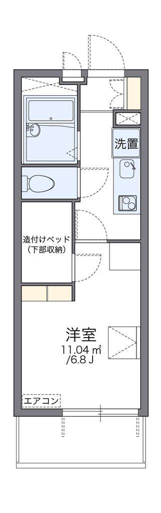 レオパレスWING西淀(1K/2階)の間取り写真