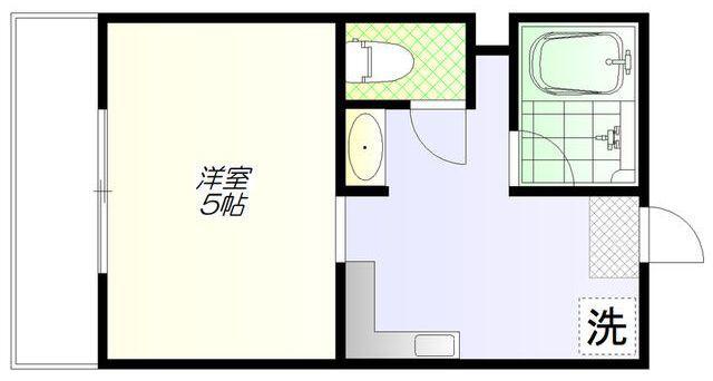 パインヒルハイム(ワンルーム/2階)の間取り写真
