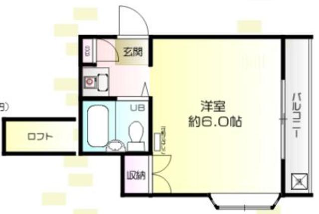 ユースランドB(1K/2階)の間取り写真