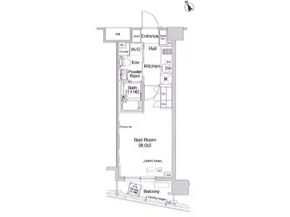 プラウドフラット大森III(1K/4階)の間取り写真