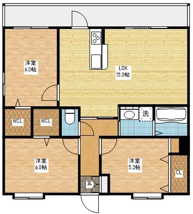 MODERN PALAZZO 文教(3LDK/4階)の間取り写真