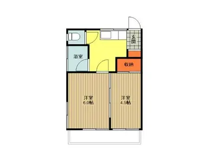 コーポMY(2K/2階)の間取り写真