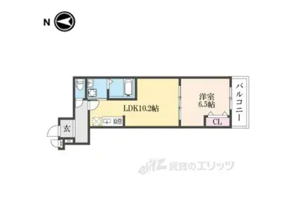 フジパレスさくら(1LDK/3階)の間取り写真