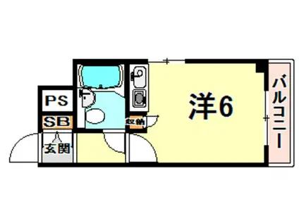 サンコール魚崎(ワンルーム/5階)の間取り写真