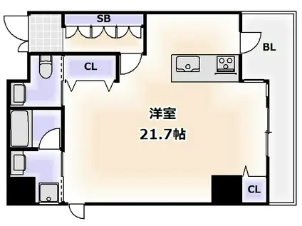 パラシオ・エステレーラ(ワンルーム/5階)の間取り写真