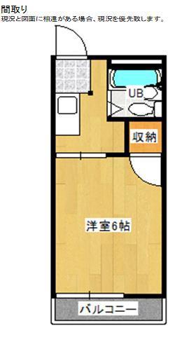 AZZURRO FUKUROI(1K/2階)の間取り写真
