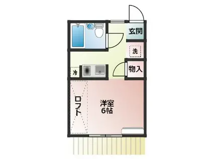 ブルーコスモ西坂田(ワンルーム/1階)の間取り写真