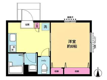 TTハウス(1K/1階)の間取り写真