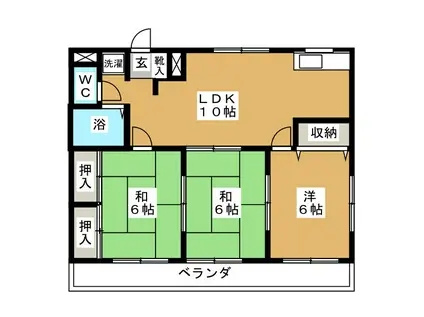 ヴィラウェルストーン(3LDK/2階)の間取り写真