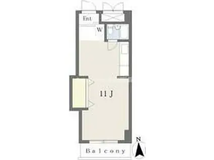 ハイエスト武庫之荘(ワンルーム/5階)の間取り写真