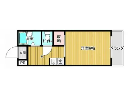 コーポサンライズ(1K/4階)の間取り写真