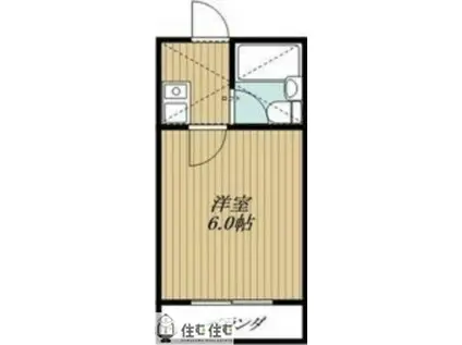 メゾン・ブランシェII(1K/1階)の間取り写真