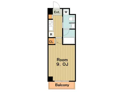 リリエンベルグはるひ野(1K/2階)の間取り写真