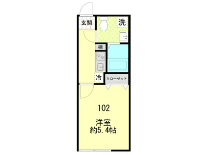 リバージュ要町(1K/1階)の間取り写真