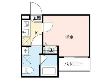 フォレストフロンティア(1K/1階)の間取り写真