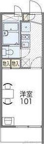 レオパレスジュネス(1K/2階)の間取り写真