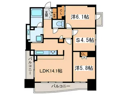IPSE府中(2SLDK/10階)の間取り写真