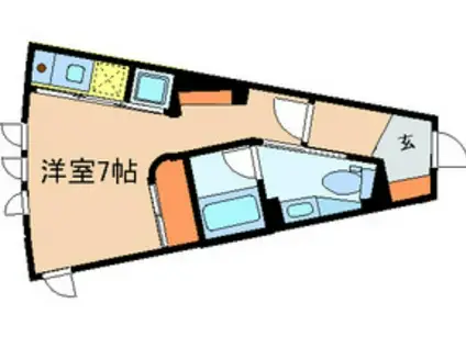 ASTREA(ワンルーム/1階)の間取り写真