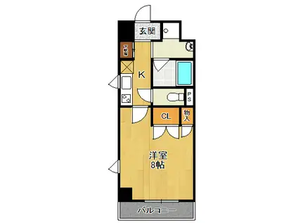 レガーロ(1K/6階)の間取り写真