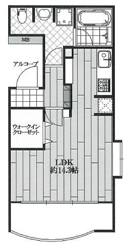 ペイサージュ渋谷ファースト(ワンルーム/4階)の間取り写真