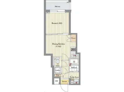 ビバリーホームズ荻窪II(1DK/3階)の間取り写真