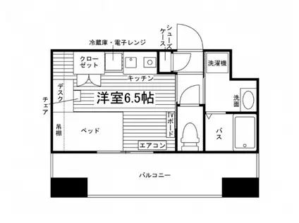学生会館 NNB九大スクエア(ワンルーム/13階)の間取り写真