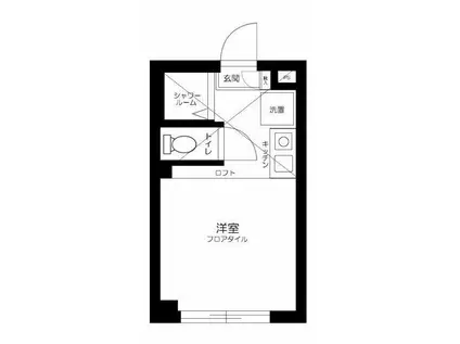 CLASS市ヶ谷(ワンルーム/2階)の間取り写真