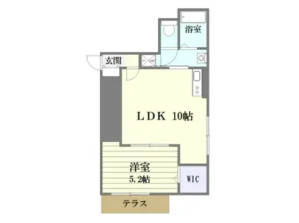 WISE FIRST(1LDK/1階)の間取り写真