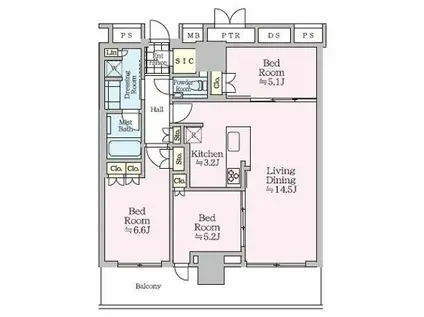 THE TOWER JUJO(3LDK/27階)の間取り写真