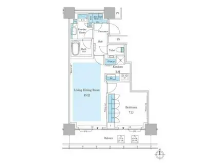 クラス青山(1LDK/10階)の間取り写真