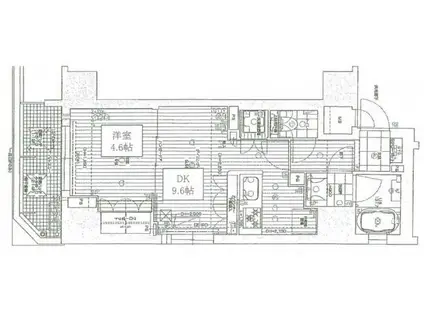 リーガル南船場III(1DK/9階)の間取り写真