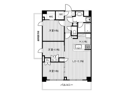 NIIYA平和台(3LDK/3階)の間取り写真