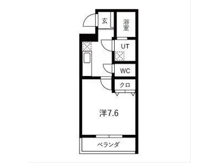 ヴィガラス大手町(1K/2階)の間取り写真