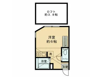 アーヴェル南加瀬IIB棟(ワンルーム/1階)の間取り写真