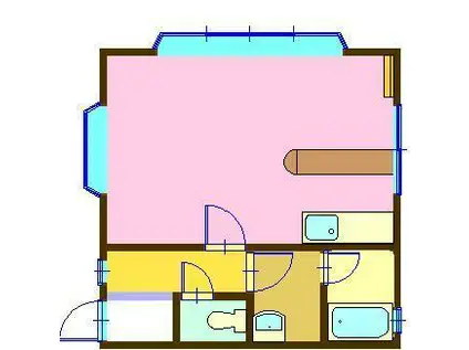 ルミエール1(ワンルーム/1階)の間取り写真