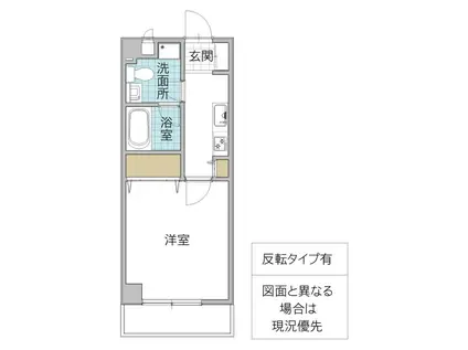 エミネンス洞峰(1K/3階)の間取り写真