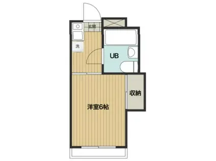 カーサ茜NO.2(1K/1階)の間取り写真