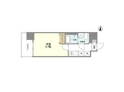 アルファコート西川口23(1K/3階)の間取り写真