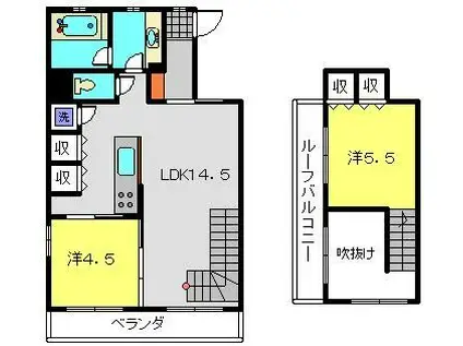 ATRIO(2LDK/4階)の間取り写真