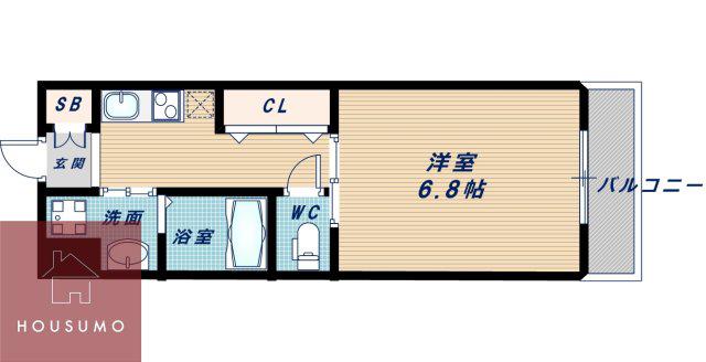 第5クリスタル三国駅前(1K/3階)の間取り写真