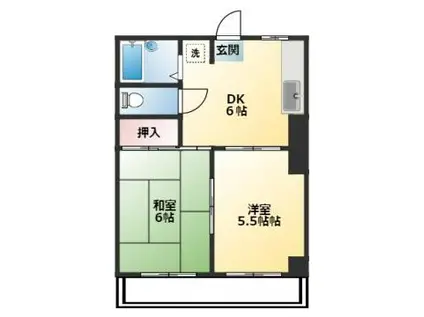 コスモハイツ松本I(2DK/1階)の間取り写真