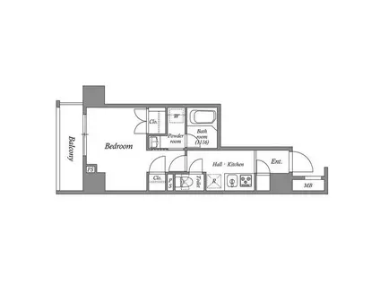 ACP RESIDENCE 亀戸(1K/11階)の間取り写真