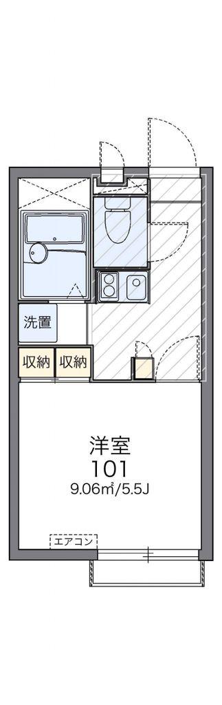 レオパレスT KブランドールII(1K/2階)の間取り写真