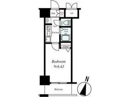 エステムコート梅田・天神橋リバーフロント(1K/8階)の間取り写真