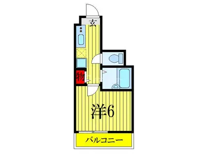 IRIS アイリス(1K/2階)の間取り写真