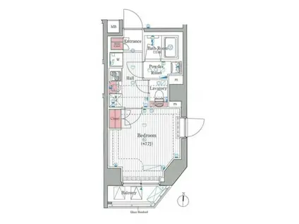 プレール・ドゥーク両国II(1K/8階)の間取り写真