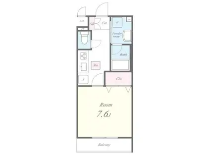 メゾン ド シェンヌ(1K/2階)の間取り写真