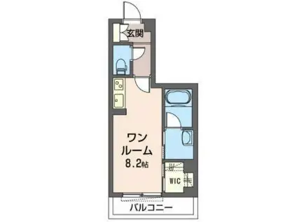 京成松戸線 前原駅 徒歩12分 3階建 築5年(ワンルーム/2階)の間取り写真