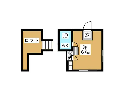 アダムハウス(ワンルーム/2階)の間取り写真